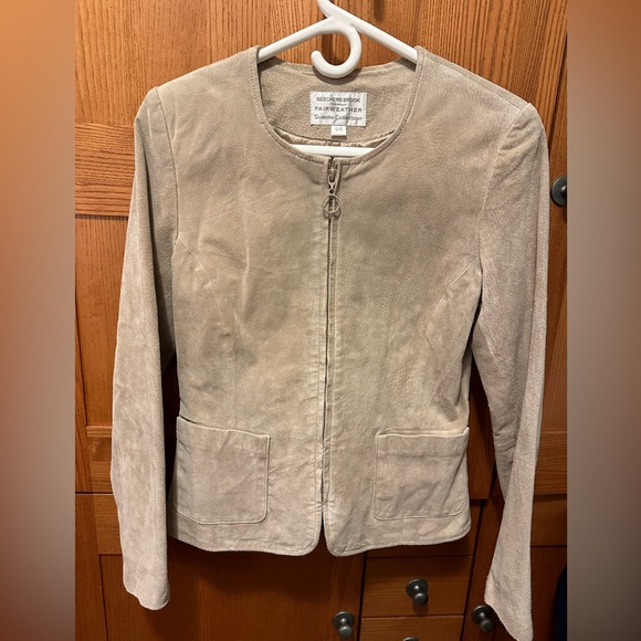 Y2K suede zip up jacket - Picture 1 of 8